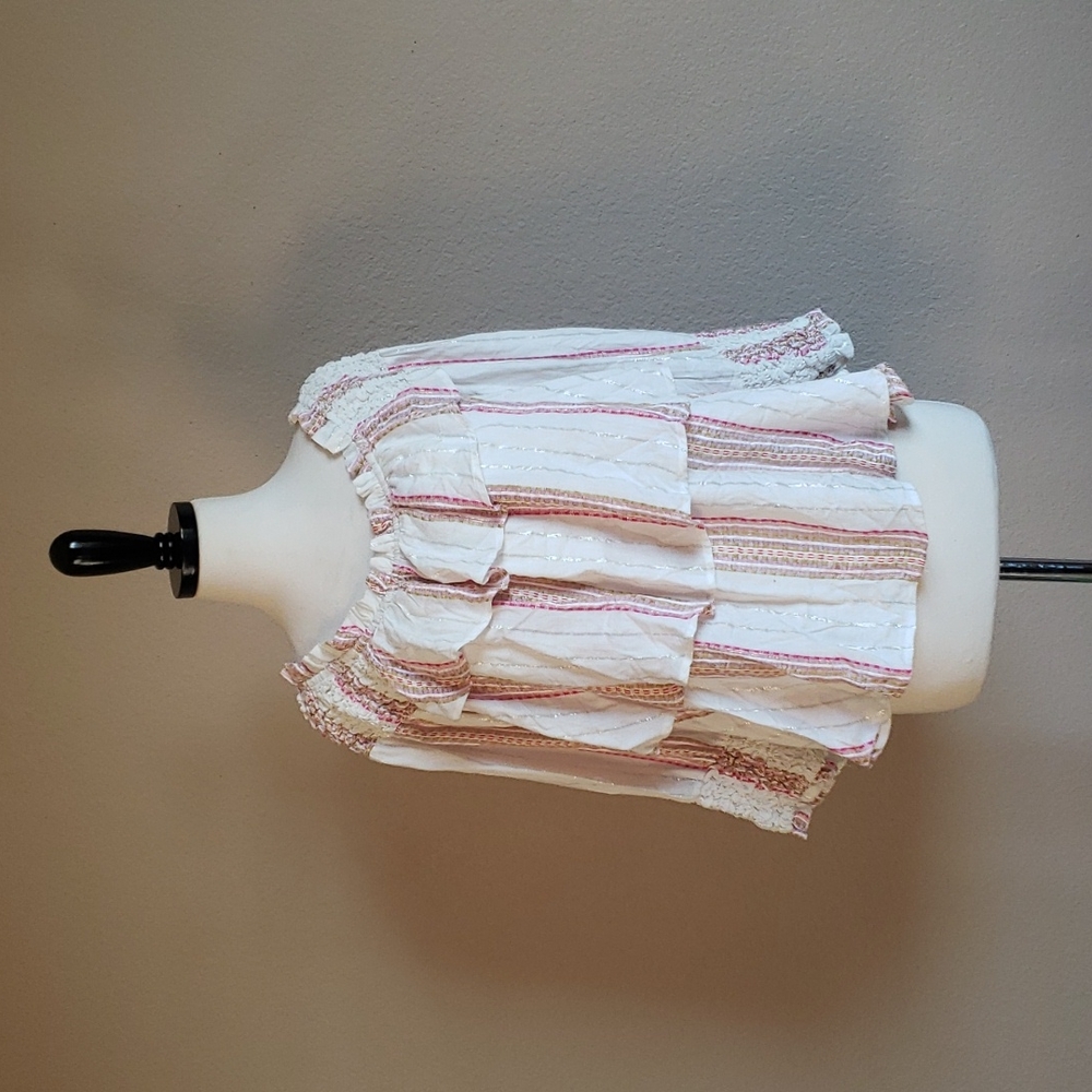 for the Republic Off the shoulder Tiered Ruffle top Woman Large